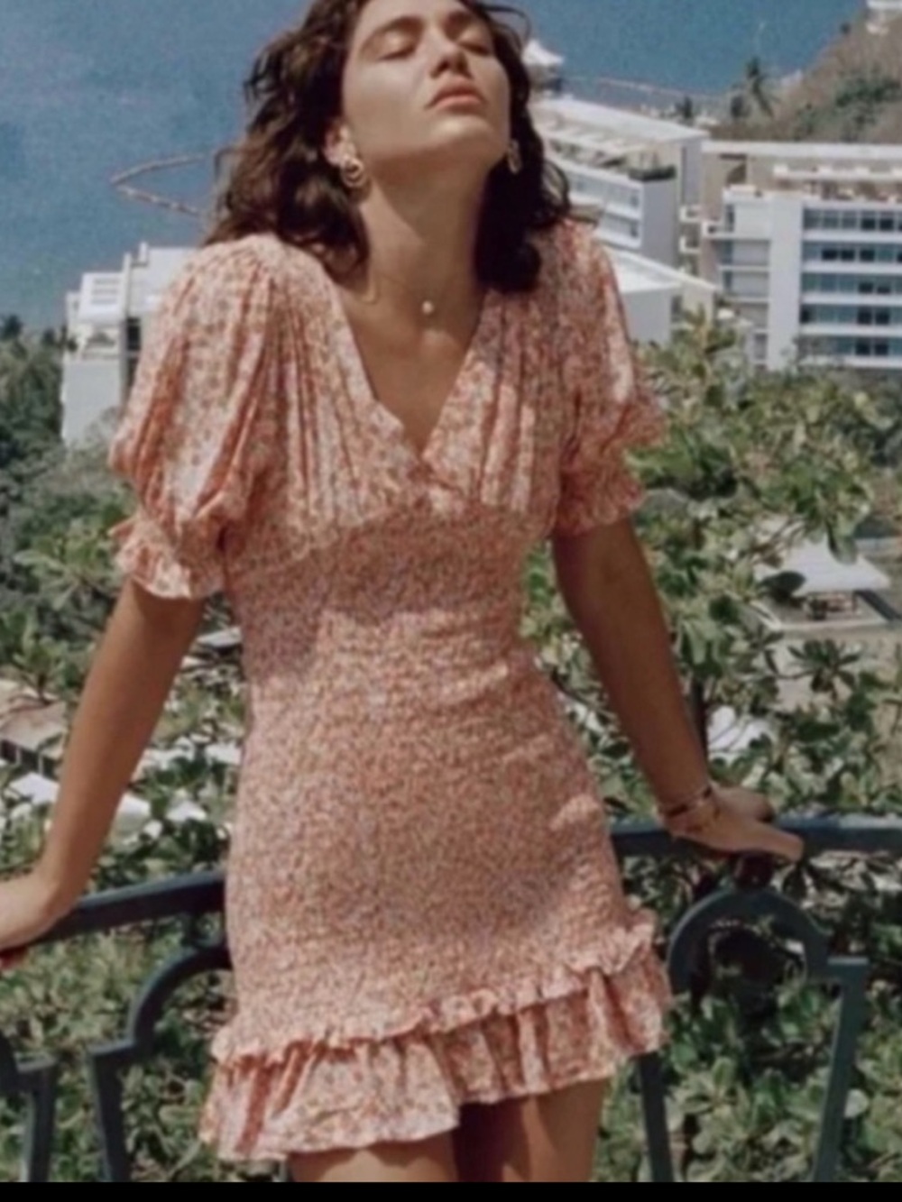 NWT FAITHFUL the BRAND Margherita Floral Ditsy Smocked Mini Dress S (4) - Picture 12 of 12